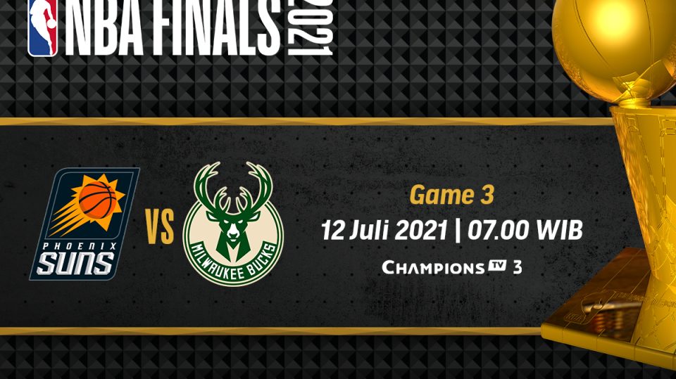 Jadwal dan link live streaming final NBA 2021 gim 3 Bucks vs Suns