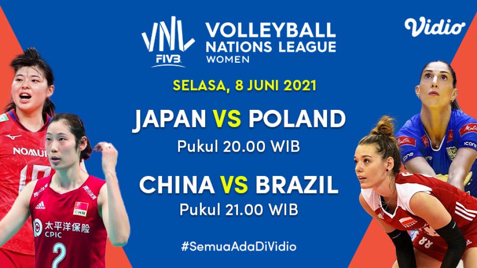 live streaming big match vnl 2021 8 juni 2021
