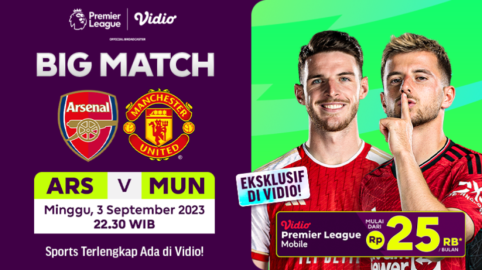 live streaming arsenal vs mu liga inggris