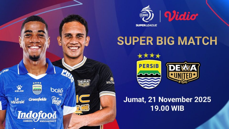 Saksikan Persib vs Dewa United eksklusif tayang di Vidio.