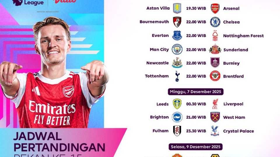 Saksikan Premier League pekan ke-15 eksklusif di Vidio.