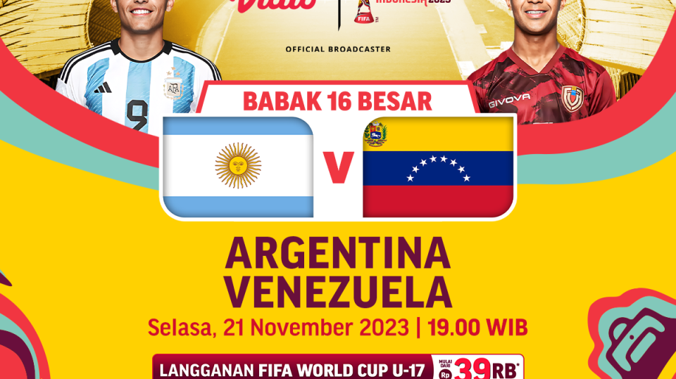 Jadwal dan link streaming Argentina vs Venezuela, Selasa (21/11/2023). Piala Dunia U-17 2023