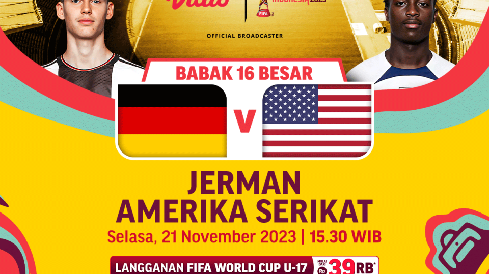 Jadwal dan link streaming Jerman vs USA, Selasa (21/11/2023). Piala Dunia U-17 2023