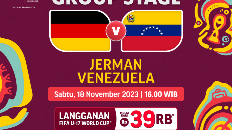 Jadwal dan Link Streaming Jerman vs Venezuela, Jumat (18/11/2023). Piala Dunia U-17