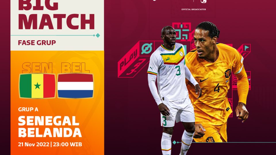 Jadwal Piala Dunia 2022 Senegal vs Belanda