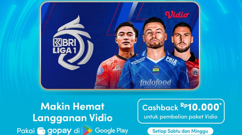 Beli Paket Vidio, Dapatkan Cashback GoPay hingga 10.000 Tanpa Minimum Transaksi!