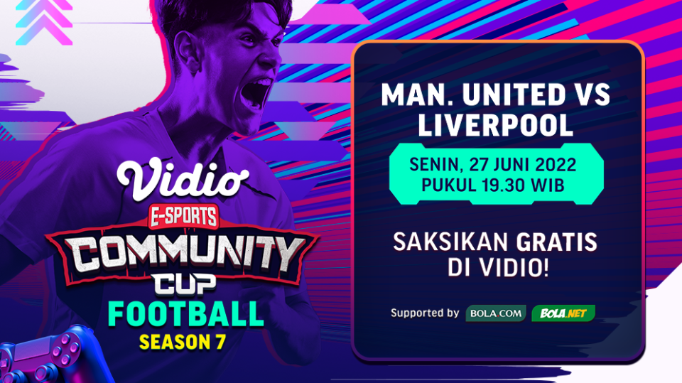 Man United vs Liverpool di Vidio Community Football Season 7