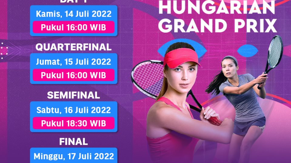 Jadwal Lengkap WTA Tour 2022 Hungarian Grand Prix