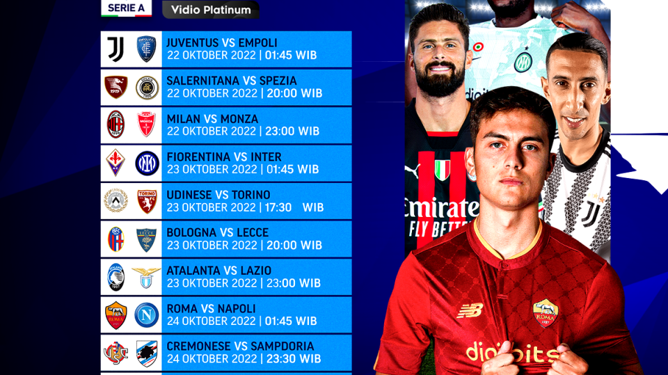 Jadwal Serie A Italia 2022/23 Pekan 11