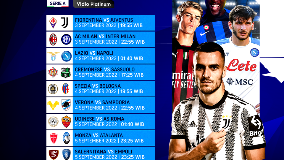 Jadwal Lengkap Serie A 2022/23 Pekan 5