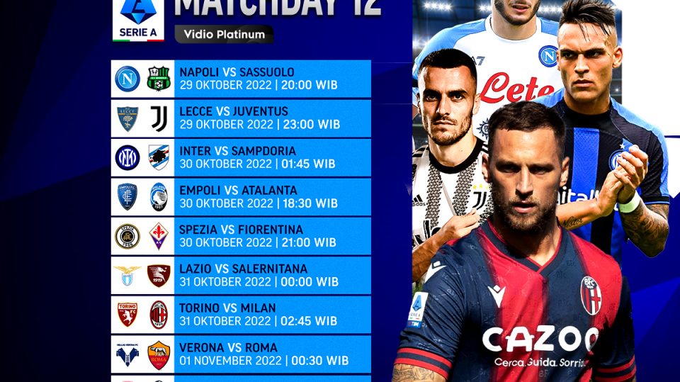 Jadwal Liga Italia 2022/23 Pekan 12