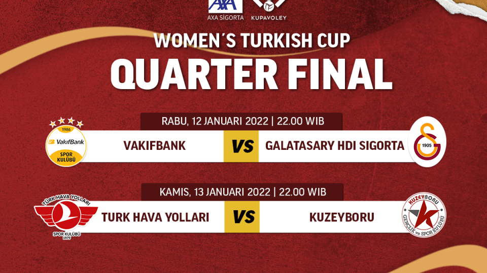 Live Streaming Perempat Final Piala Voli Turki Putri 2021/22 di Vidio