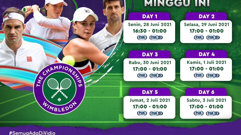 jadwal grand slam wimbledon 2021