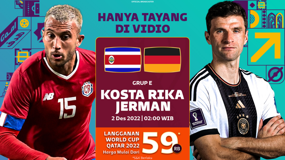 Piala Dunia FIFA Qatar 2022: Kosta Rika VS Jerman