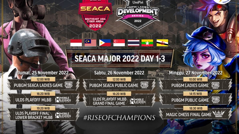 Jadwal SEACA Major 2022