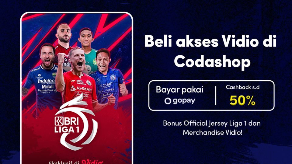 Langganan Vidio di Codashop, Raih Hadiah & Promo Cashback GoPay 50%