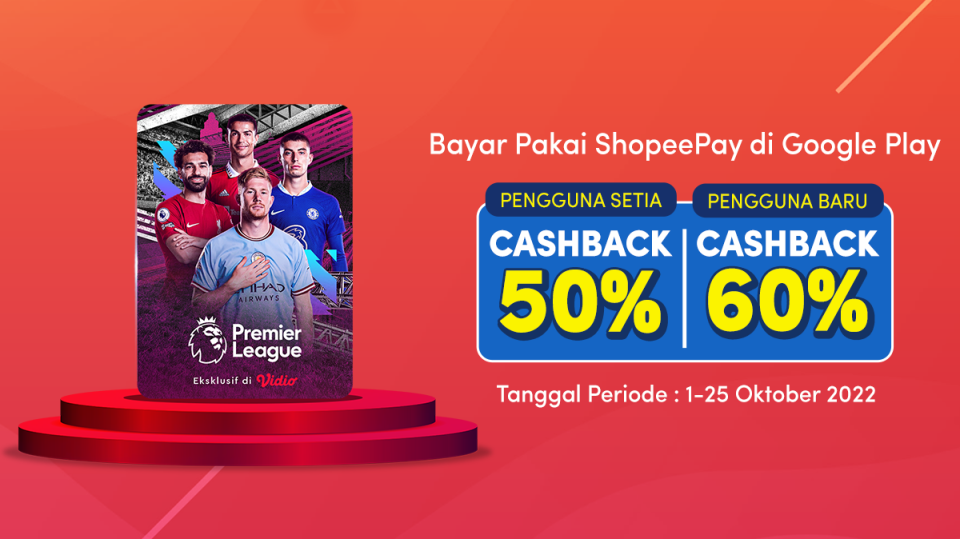 Beli Paket Vidio Pakai Shopeepay, Bisa Dapet Cashback Sampai 60%!