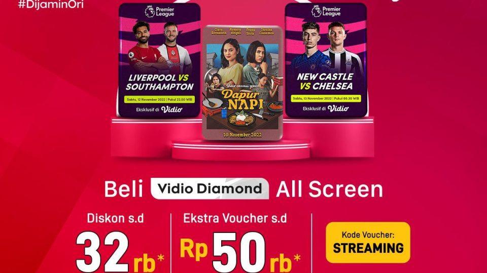 Langganan Vidio Diamond, Dapat Ekstra Voucher 50 Ribu dari JD.ID!