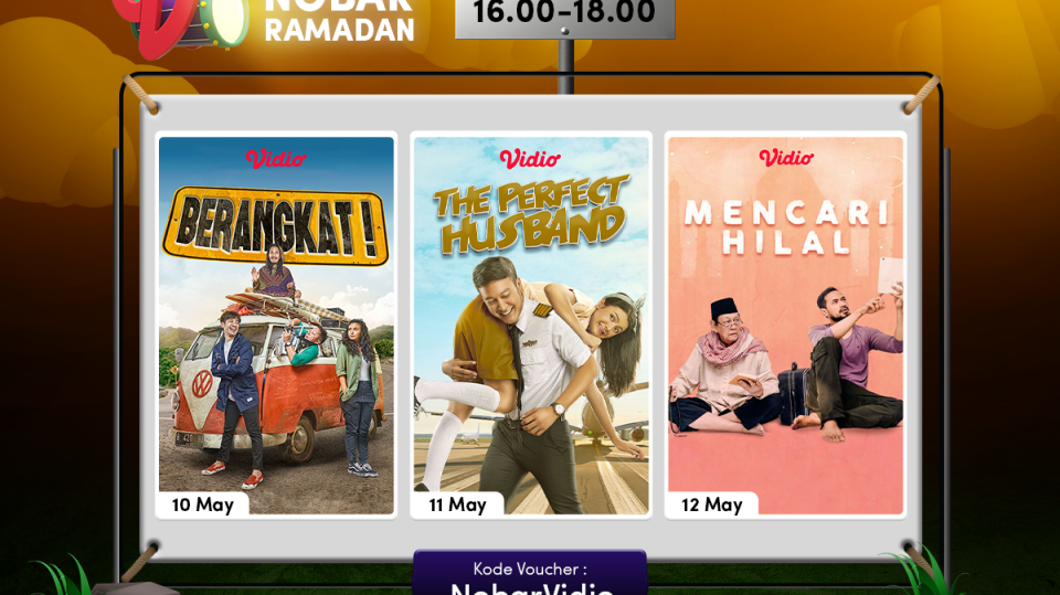 jadwal nobar ramadan di vidio gratis 10-12 mei