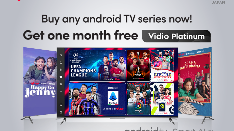 Beli Android Smart TV AQUA Japan & Dapatkan Langganan Vidio Premier 1 Bulan!