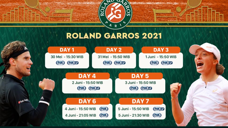live streaming grand slam roland garros 2021