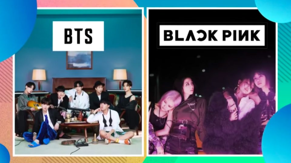 Waktu Indonesia Belanja (WIB Tokopedia) menampilkan BTS dan Blackpink